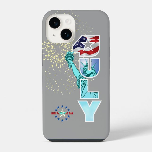 Coque iPhone Fête de l'Indépendance (Verso)
