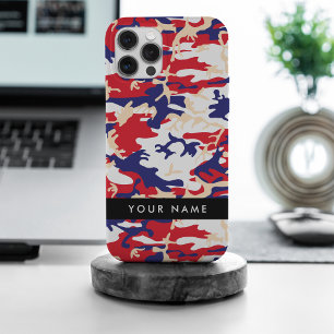 Coque iPhone 15 Pro Max Fête de l'Indépendance Camouflage Votre nom Person