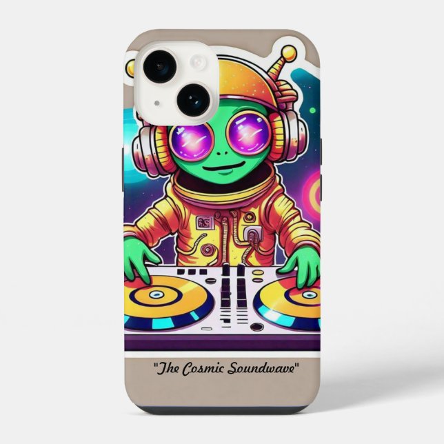 Coque iPhone "Fête de l'Onde Cosmique" (Verso)