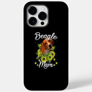 Coque Pour Pour iPhone 14 Pro Max Fête des mères de chien / Fleur de soleil Beagle m