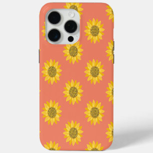 Coque iPhone 15 Pro Max Fête des Mères du Tournesol Jaune mignonne