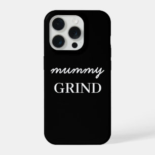 Coque iPhone 15 Pro Fête des mères écriture moderne noir Hustle de mam