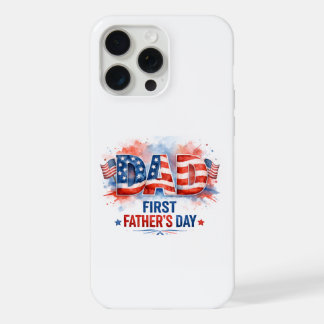 Coque iPhone 15 Pro Max Fête des Pères patriotique