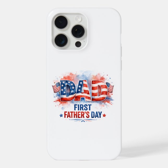 Coque iPhone Fête des Pères patriotique (Verso)