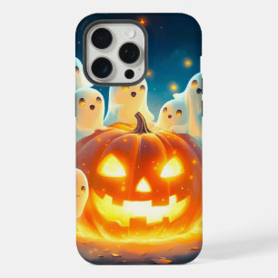 Coque iPhone 15 Pro Max Fête fantôme de la lueur de citrouille Aquarelle