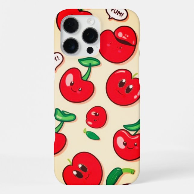 Coque iPhone Fête Kawaii Cerise (Verso)