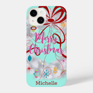 Coque Pour iPhone 14 Fête rétro en aluminium Wreath