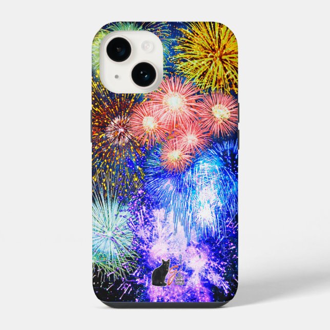 Coque iPhone Feu d'artifice (Verso)