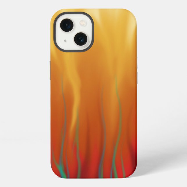 Coque iPhone Feu - Flammes simulées Art abstrait (Verso)