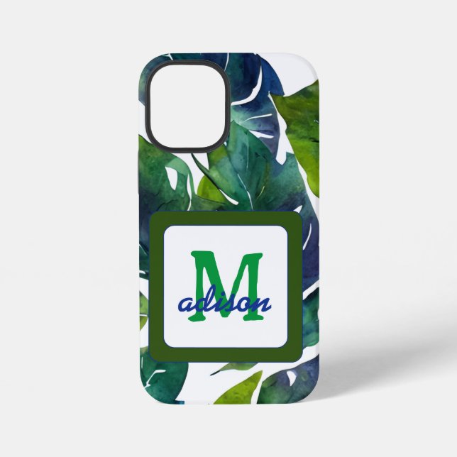 Coque iPhone Feuillage de Philodendron à feuilles vertes Botani (Verso)