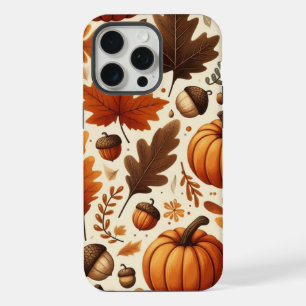 Coque iPhone 15 Pro Max feuille/citrouille/cavernes Automne