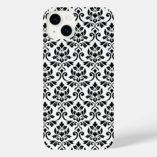 Feuille Damask Patte noir sur blanc