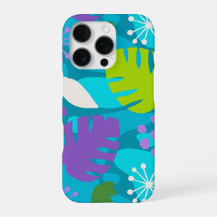 Coque iPhone 16 Pro Feuille de Monstera abstraite Hawaïenne Tropicale