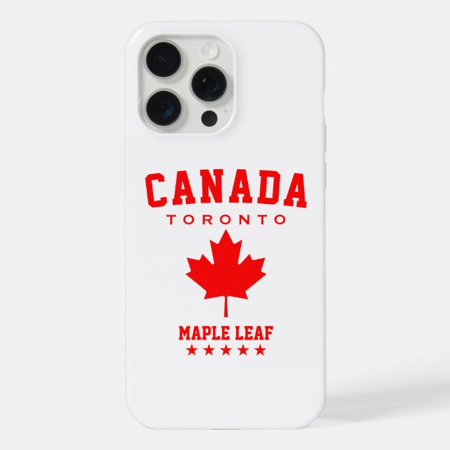 Coque iPhone Feuille d'érable rétro patriotique de Toronto Cana (Verso)