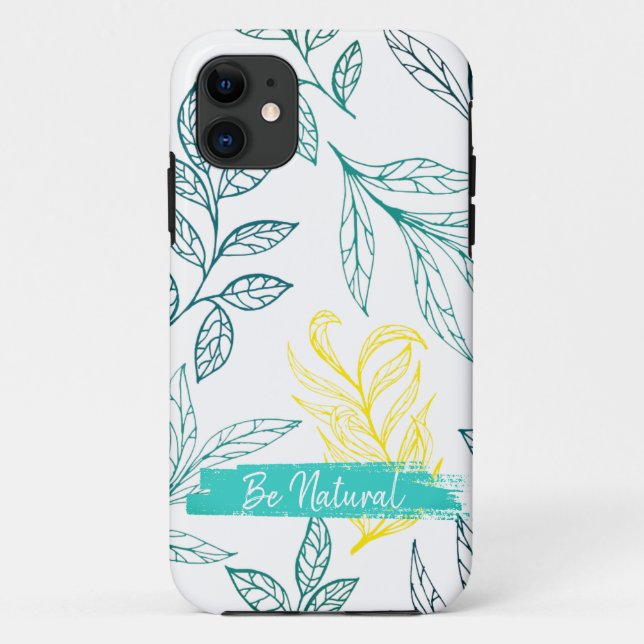 coque iphone feuille motif de feuillage (Dos)