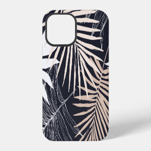 Coque iPhone 12 Feuille tropicale botanique : graphique vintage