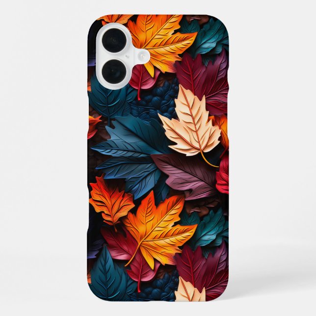 Coque iPhone Feuilles automnales (Verso)