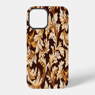 Coque iPhone 12 Feuilles baroques dessinées à la main : Élégance s