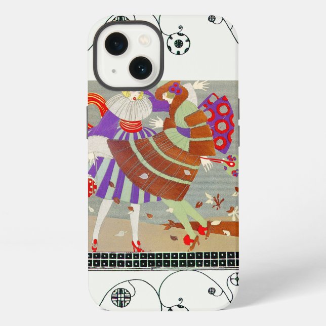 COQUE iPhone FEUILLES D'AUTOMNE DANS LE VENT / CONCEPTION DE CO (Verso)