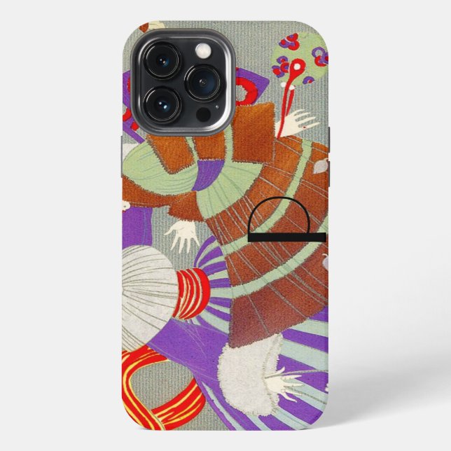 COQUE iPhone FEUILLES D'AUTOMNE DANS LE VENT /MODE BEAUTÉ MONOG (Verso)