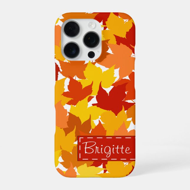 Coque iPhone Feuilles d'automne d'érable (Verso)