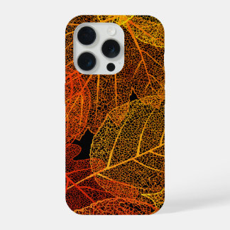 Coque iPhone 15 Pro Feuilles d'automne élégantes