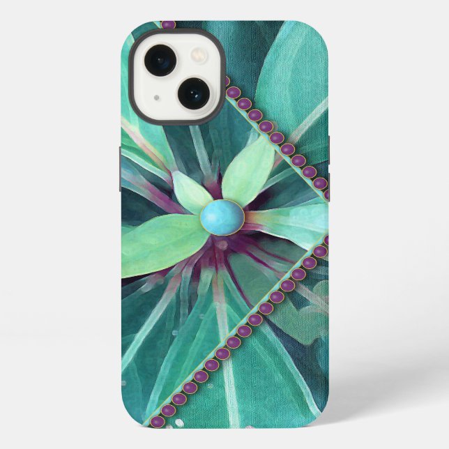 Coque iPhone Feuilles de Cerisier en Main (Verso)