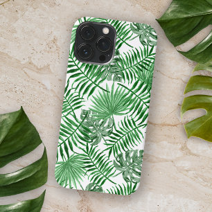 Coque iPhone 15 Pro Max Feuilles de palmier vert tropical chic Art d'été
