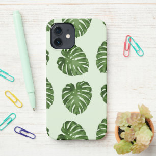 Coque iPhone 12 Feuilles de palmiers, Feuilles verts, Motif tropic