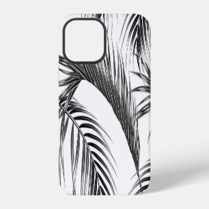 Coque iPhone 12 Feuilles de palmiers tropicaux, jungle transparent