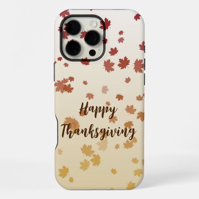 Coque iPhone Feuilles d'érable de Thanksgiving (Verso)
