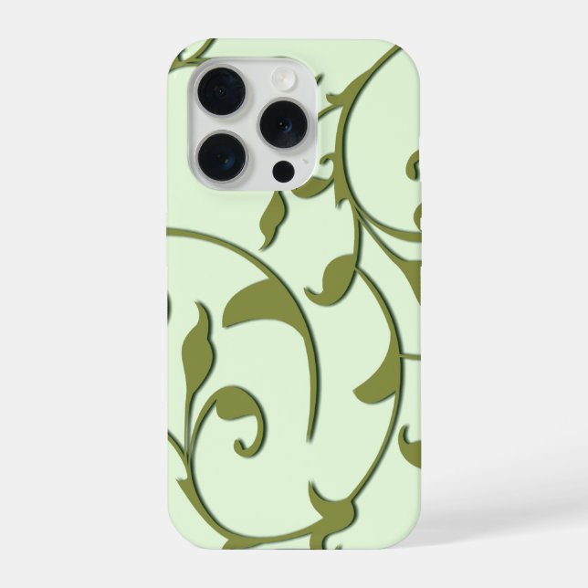 Coque iPhone Feuilles d'olive défilantes (Verso)