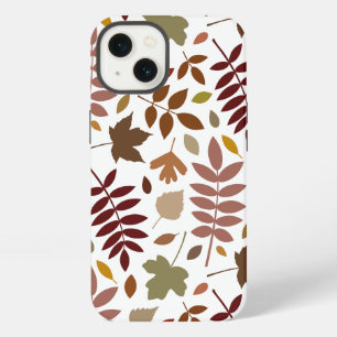 Etui iPhone 13 Feuilles mortes grand motif couleurs d'automne sur