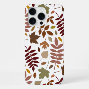 Coque iPhone 16 Pro Max Feuilles mortes grand motif couleurs d'automne sur