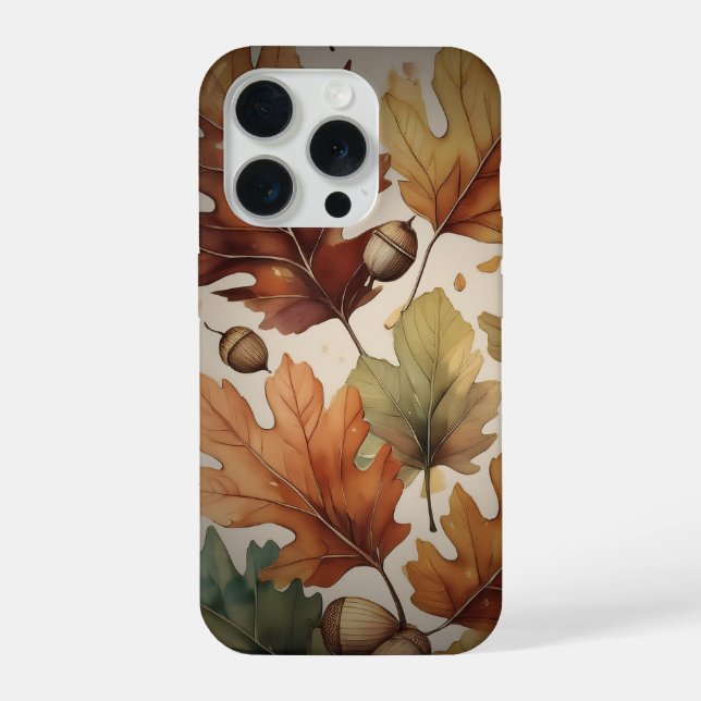 Coque iPhone Feuilles sur le thème de l'automne (Verso)