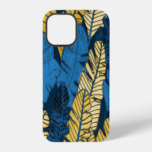 Coque iPhone 12 Feuilles tropicaux tirés à la main : sans couture