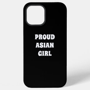 Coque iPhone 12 Pro Max Fier asiatique fille, noir blanc