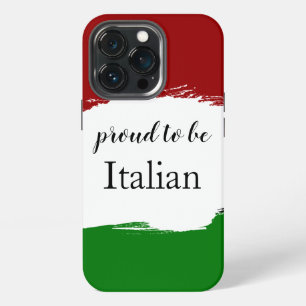 Etui iPhone 13 Pro Fier d'être italien patriotique