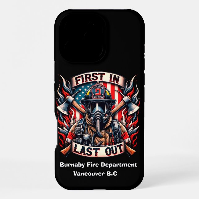 Coque iPhone Fier pompier fier debout (Verso)