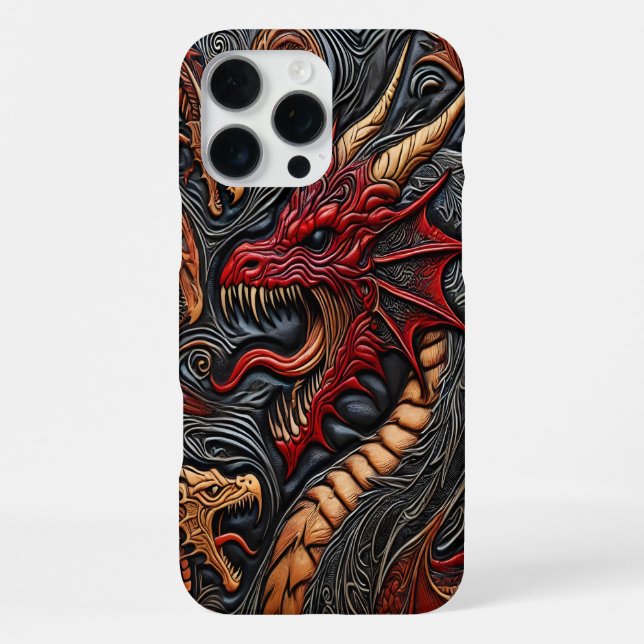 Coque iPhone Fierce Dragon Art (Verso)