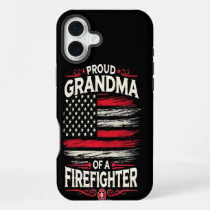 Coque iPhone 16 Plus Fière grand-mère d'un pompier