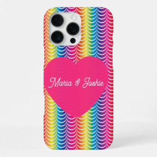 Coque iPhone 16 Pro Max Fierté de sirène arc-en-ciel cœur
