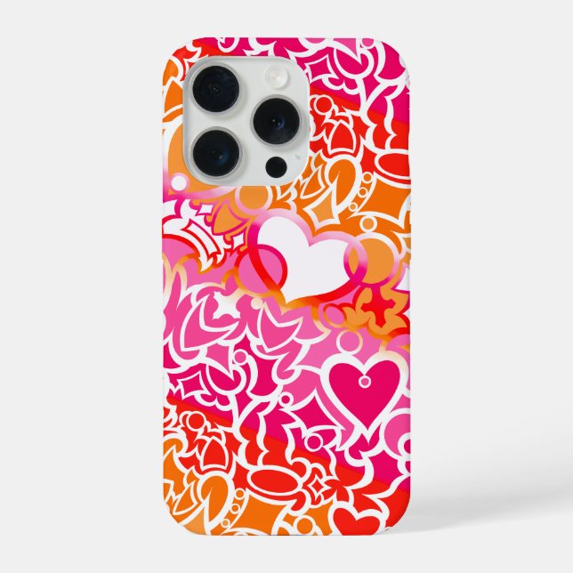 Coque iPhone Fierté lesbienne Sunset Squiggle (Verso)