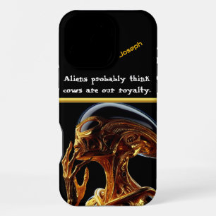 Coque iPhone 16 Pro Max Figure Alien Contemplant Sous les Cieux de la Zone