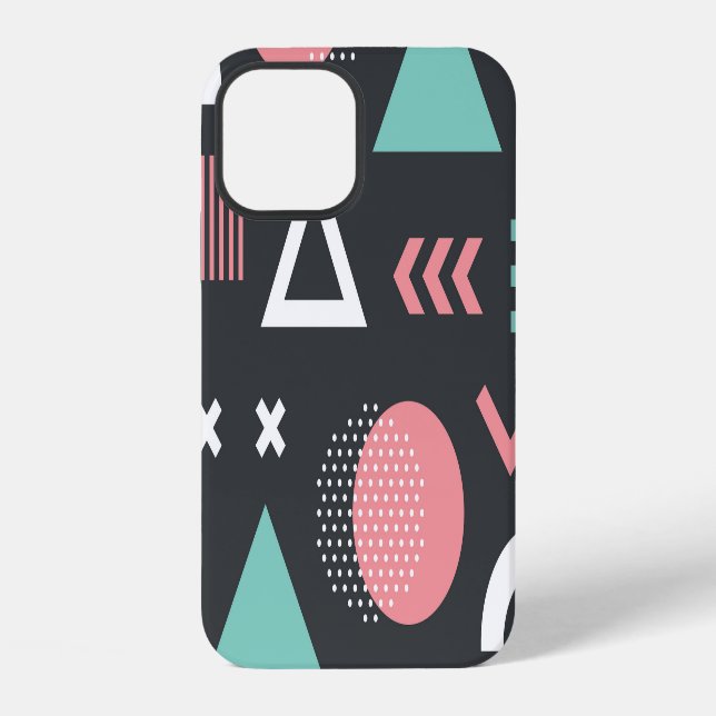 Coque iPhone Figures géométriques vintage : conception transpar (Verso)
