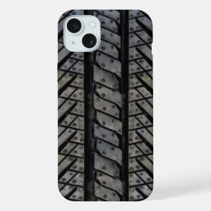 Coque iPhone 15 Plus Fil de caoutchouc de pneu Texture automobile