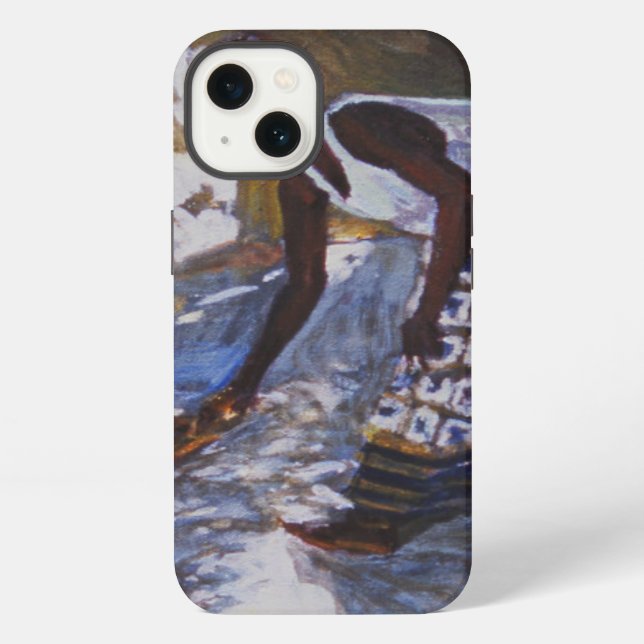 Coque iPhone Fille balayant I 2002 (Verso)