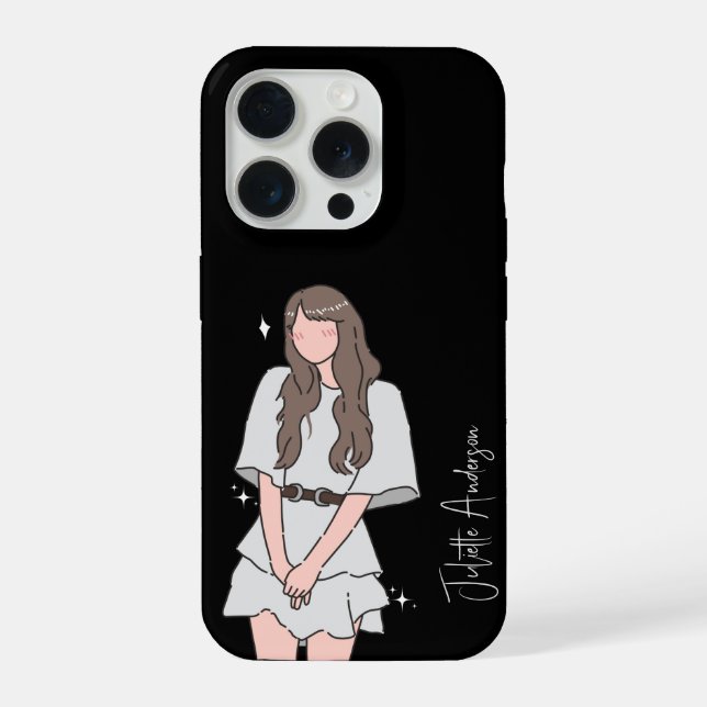 Coque iPhone Fille beauté sans effort personnalisable (Verso)
