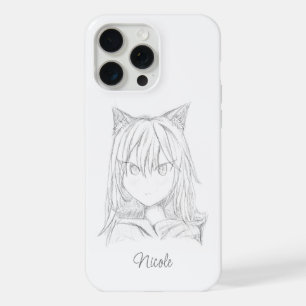 Coque iPhone 15 Pro Max Fille Chat