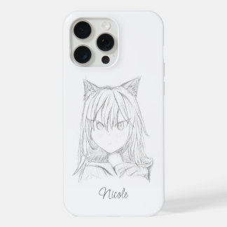 Coque iPhone 15 Pro Max Fille Chat
